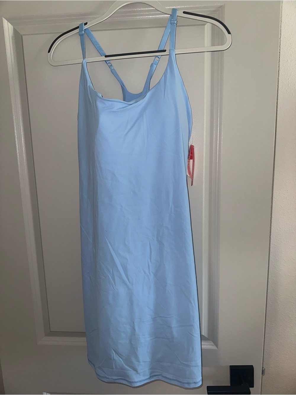 Light Blue Slip Mini Dress - Classic Spaghetti Strap
